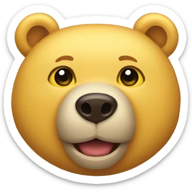  yellow bear sticker
