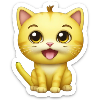 banana-dressed-cat sticker