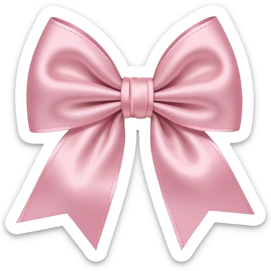 light pink bow on light pink bow sticker