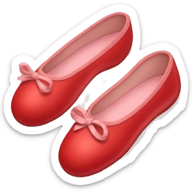 Red ballet shoes sticker