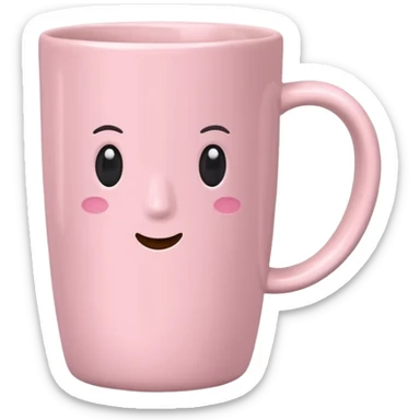 Can u create a cute and aesthetic pastel pink tall coffee mug to add to my caption sticker