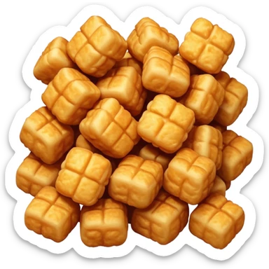 pile of tater tots sticker