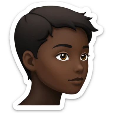 silhouette portrait sticker