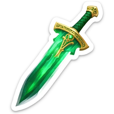 Emerald sword sticker