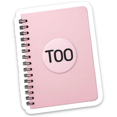 cute pastel pink notebook with 'to-do' on the cover sticker