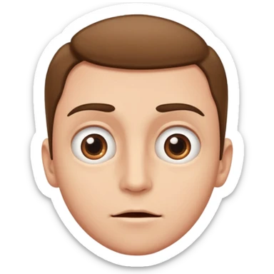 I want the the guy emoji but have his eyes  looking up sticker