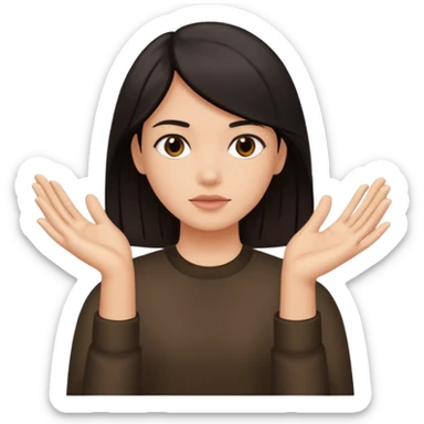 persona negando con la mano  sticker