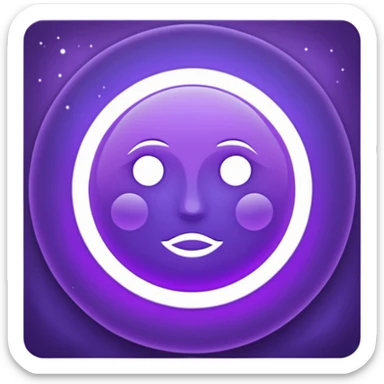 lunar cicles purple sticker
