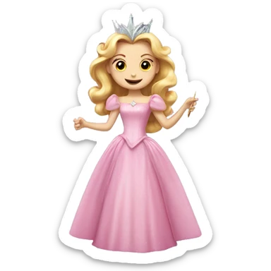Glinda with magic wand sticker