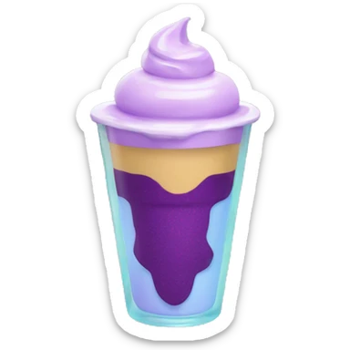 Colourful ube parfait sticker