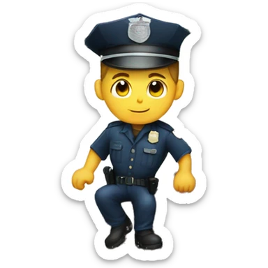 Policeman in a tree sticker