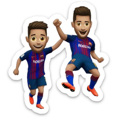 Jude Bellingan celebrando y a su espalda Messi y Ronaldo apenados sticker