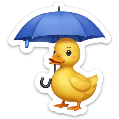 duck with umbrella sticker