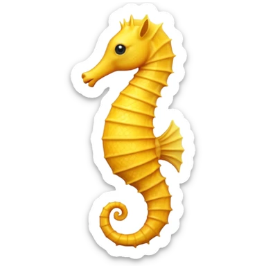 Yellow Sea horse sticker