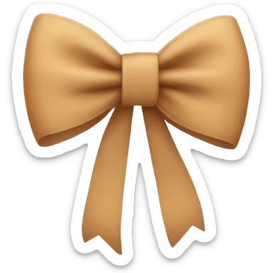 Tan bow sticker