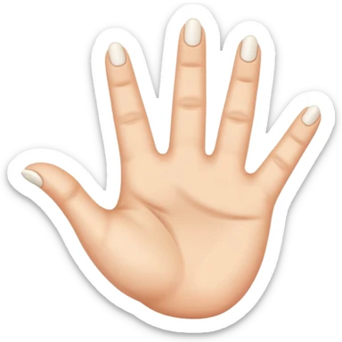 subtle emoji of a hand making a V shape with fingers, hinting at fingering, no explicit content, apple emoji style sticker