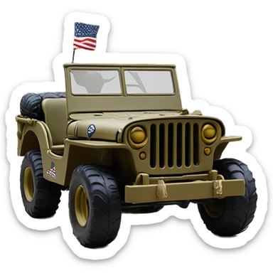 Batgirl’s 1942 Willy’s  army jeep rc car sticker