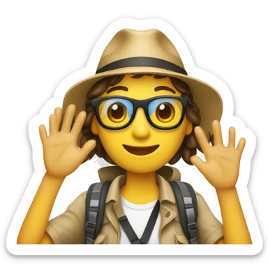 Tourist taking picture  sticker