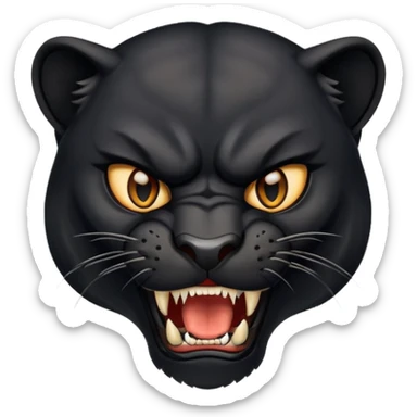 angry panther animal sticker