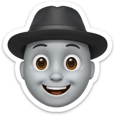 Jake E Boo 3d animated Head looking cool sticker