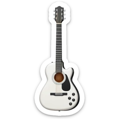 white Guitar Case sticker