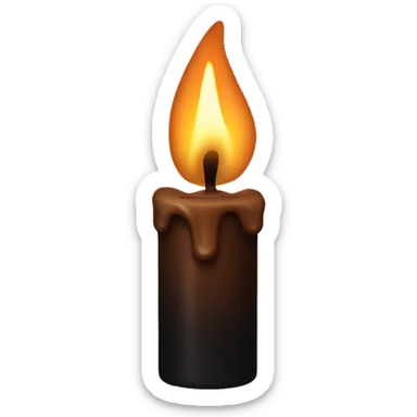 Brown black candle sticker