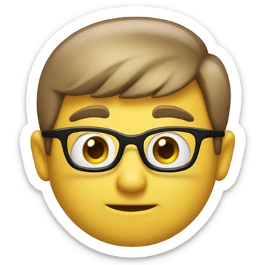 Shy nerd guy sticker