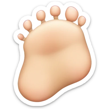 Fat foot with small toenails  sticker