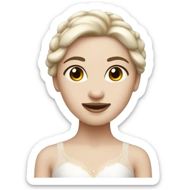 white skin ballerina sticker