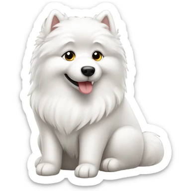 Samoyed sitting down sticker