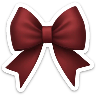 Dark red bow sticker