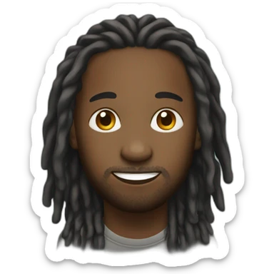 black man with locs sticker