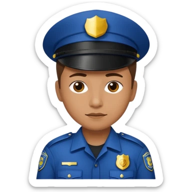police uniform no cap sticker