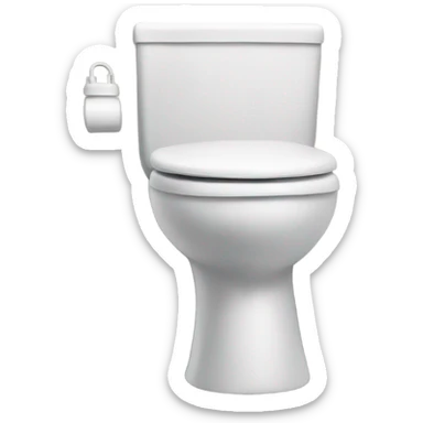 a toilet with a head sticking out of the toilet sticker