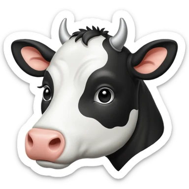 draw this emoji whit just line 🐮 sticker
