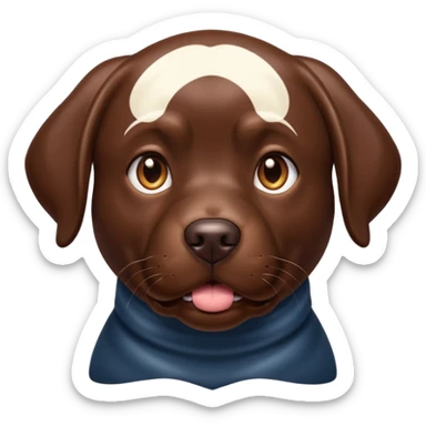 Chocolate lab sticker