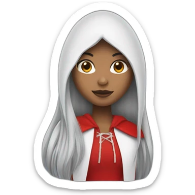 red-ridding-hood-long-straight-black-hair-with-white-streak-hair sticker