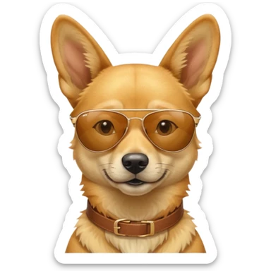 Carolina dog wearing sunglasses sticker