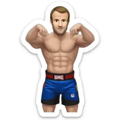 Macron dans un ring de MMA sticker