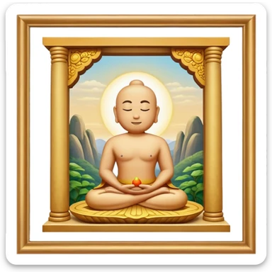 meditation potater temple sticker