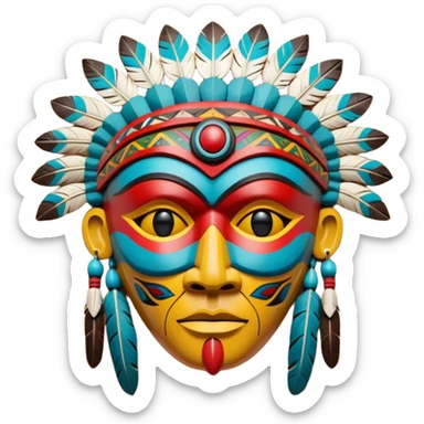 Native American Spirit Mask sticker