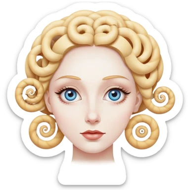 a lady hypnotized with spirals for eyes sticker