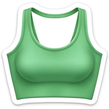 super realistic isolated green cashmere crop top sticker