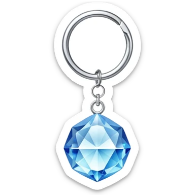 Crystal key chain – small gem or crystal charm. sticker