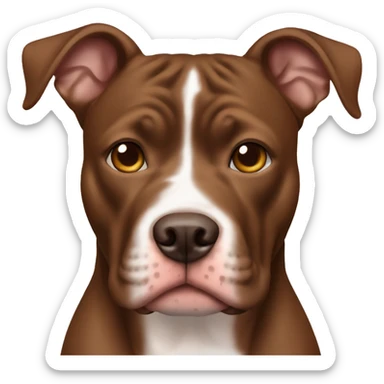 Brown Pitbull with light brown eyes sticker