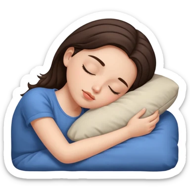 Brunette girl sleeping sticker