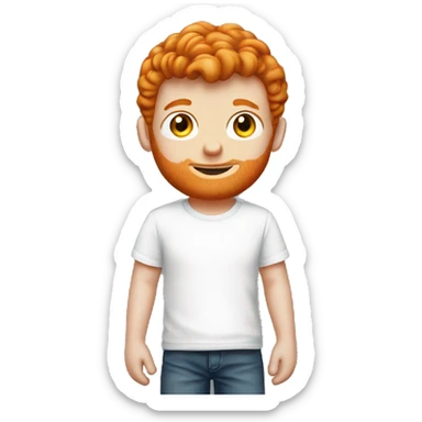 ginger boy with white tee shirt that says “lil crodie” sticker