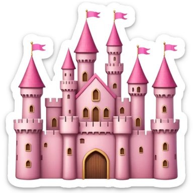 castle with pink colours sticker