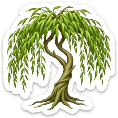 Weeping willow tree  sticker