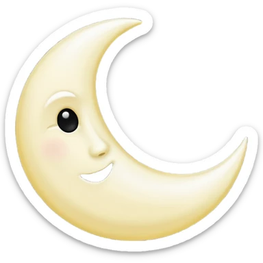 Genarate me a emoji of Dark mode moon in  sticker